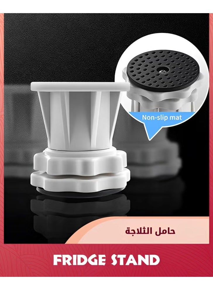 ميني ثلاجة الوقوف,غسالة الثلاجة القابلة للتعديل مع 4 أقدام قوية و 4 عجلات,قاعدة متنقلة عالمية للقاعدة لمجفف الغسالة,قابلة للتوسع - Image 5